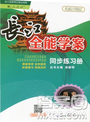 2020年長(zhǎng)江全能學(xué)案同步練習(xí)冊(cè)歷史八年級(jí)下冊(cè)人教版參考答案