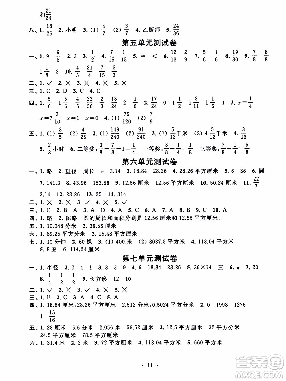 江蘇人民出版社2020年創(chuàng)新課堂學(xué)與練數(shù)學(xué)五年級下冊參考答案