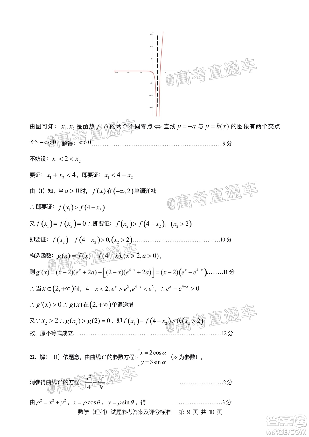 2020年汕頭市普通高考第二次模擬考試?yán)砜茢?shù)學(xué)試題及答案