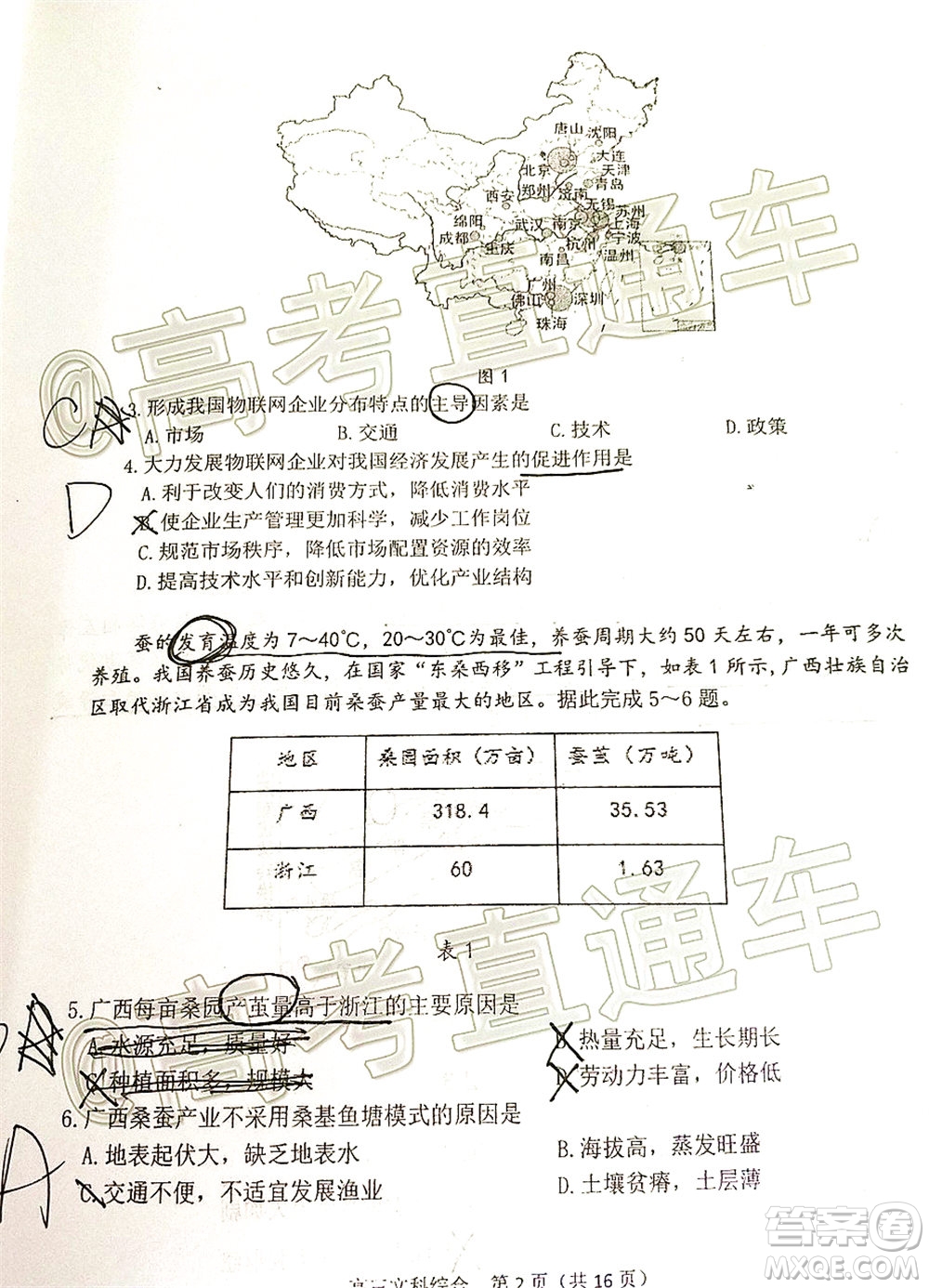 2020年大連市高三第二次模擬考試文科綜合試題及答案