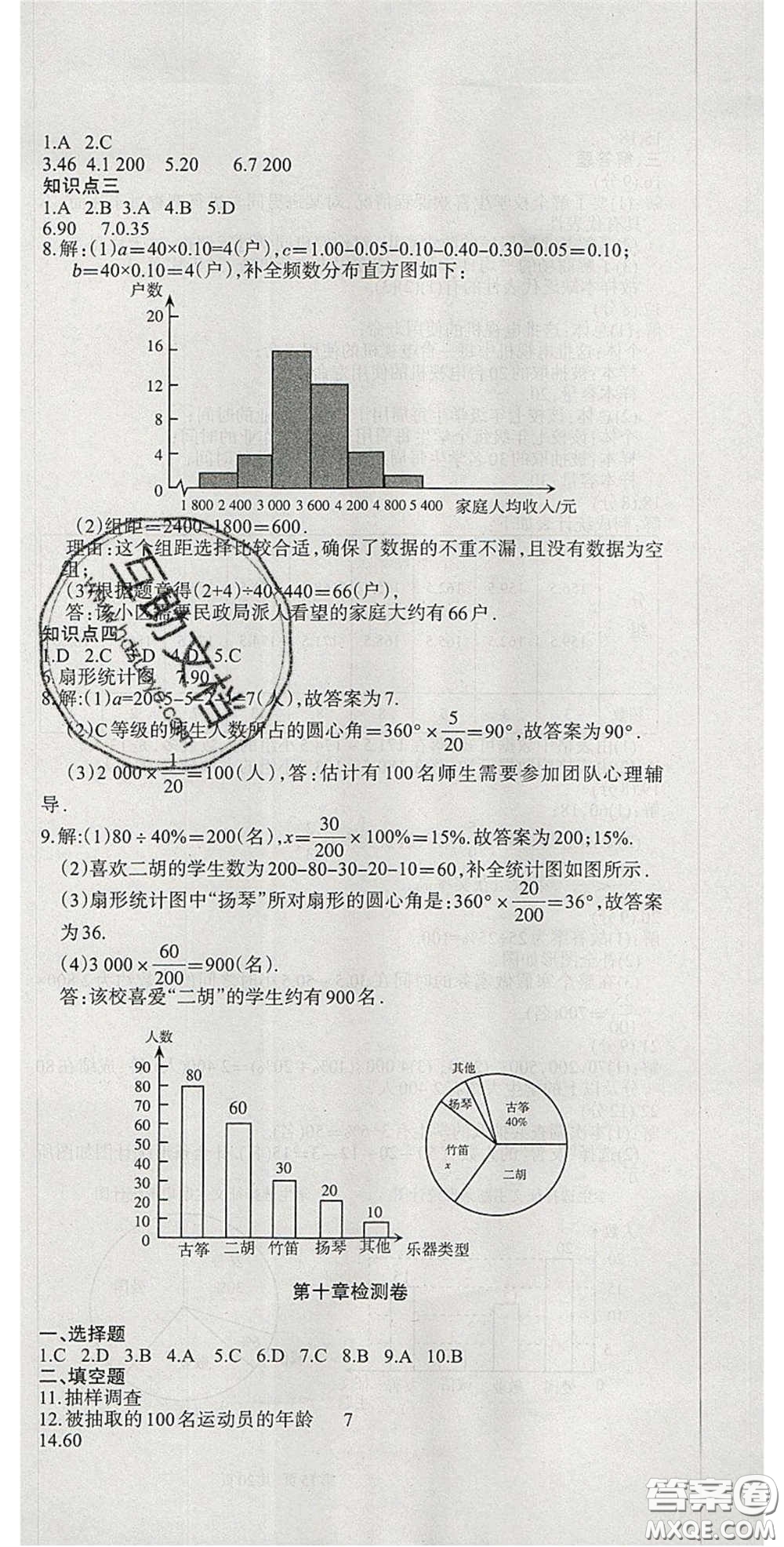 陽光出版社2020年優(yōu)品單元與期末七年級數(shù)學下冊人教版答案