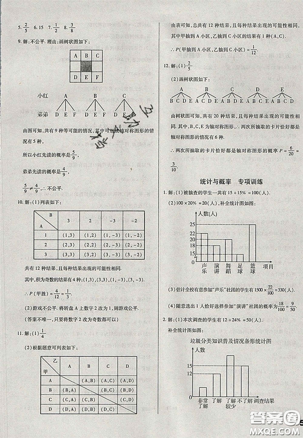 2020遼寧省中考真題分類一卷通數學答案