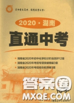 新疆青少年出版社2020直通中考化學(xué)湖南專版答案