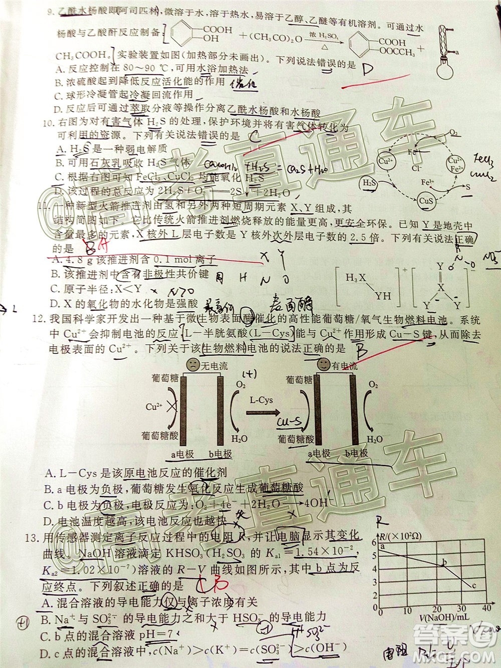 2020屆湘贛粵高三6月大聯(lián)考理科綜合試題及答案