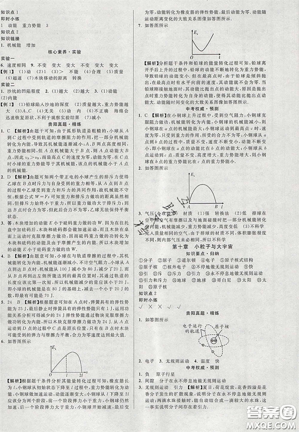 2020年中教聯(lián)貴州中考新突破物理貴陽版答案