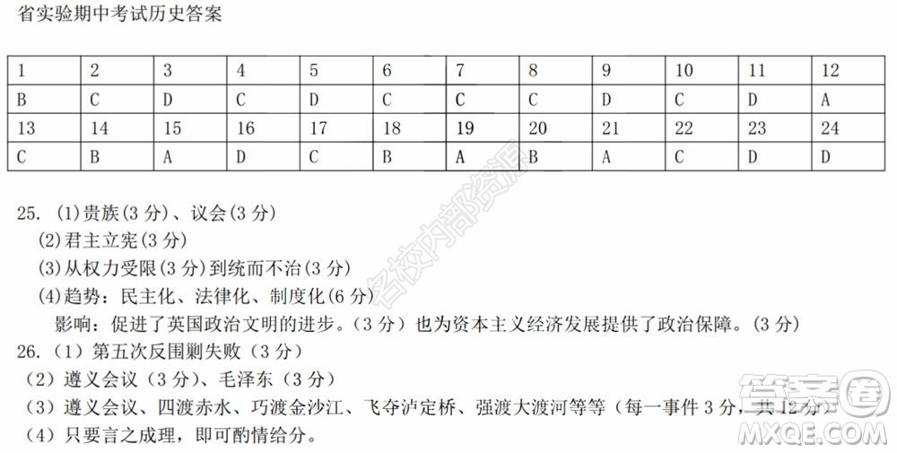 黑龍江省實驗中學2019-2020學年下學期高二年級期中考試文科綜合試卷及答案