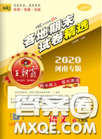 2020年王朝霞各地期末試卷精選六年級語文下冊人教版河南專版答案