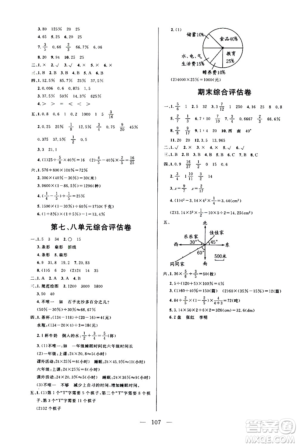 2020年?duì)钤憔氄n時(shí)優(yōu)化設(shè)計(jì)數(shù)學(xué)六年級(jí)上冊(cè)RJ人教版參考答案