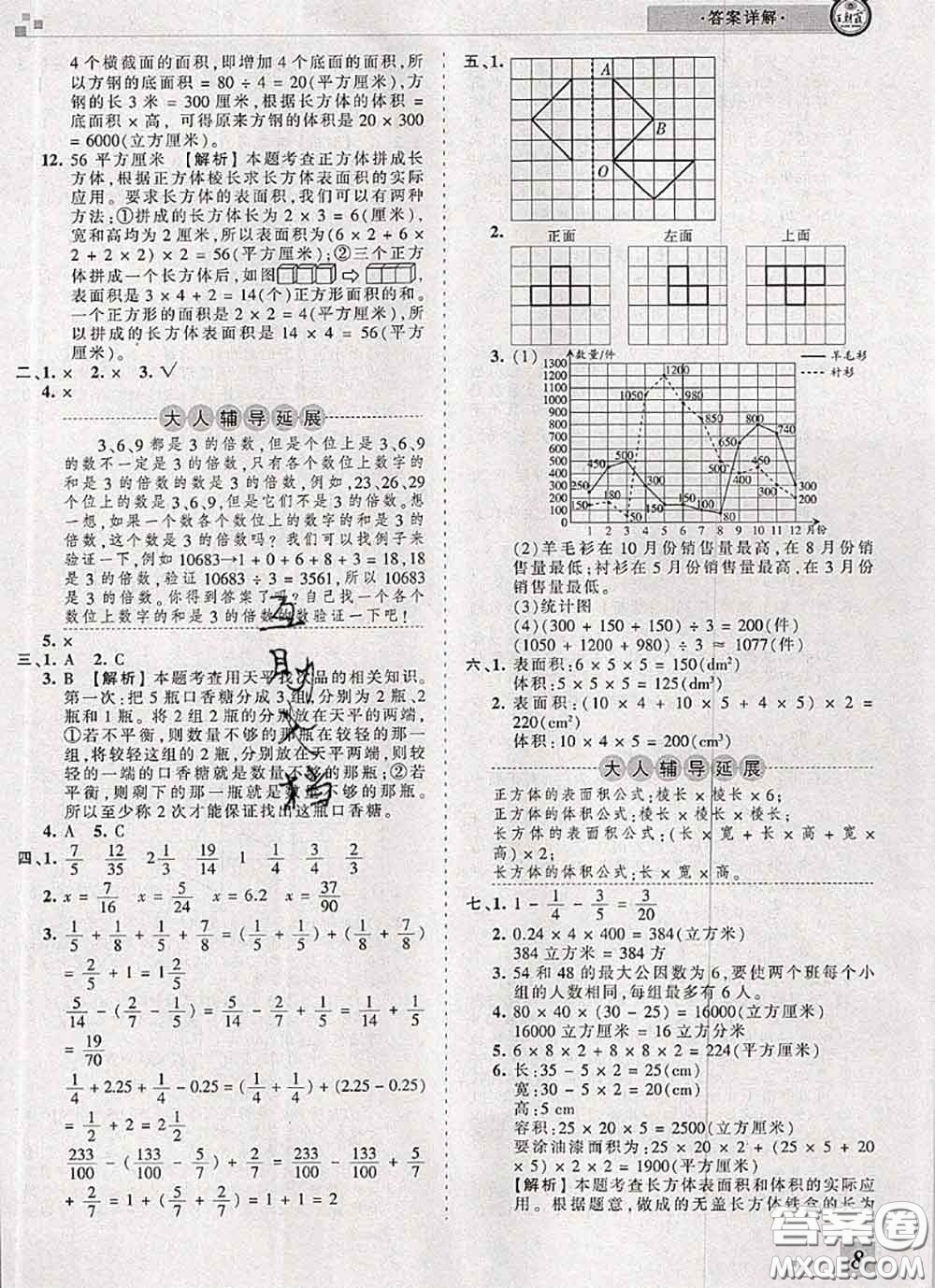 2020年王朝霞各地期末試卷精選五年級(jí)數(shù)學(xué)下冊(cè)人教版河南專(zhuān)版答案