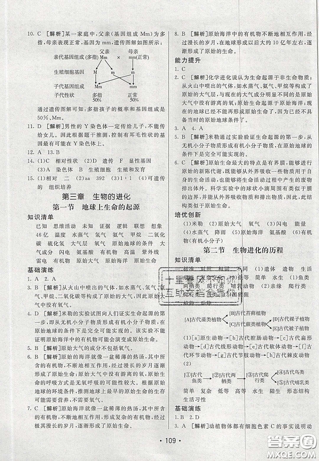 2020年同行學(xué)案學(xué)練測八年級生物下冊魯教版答案