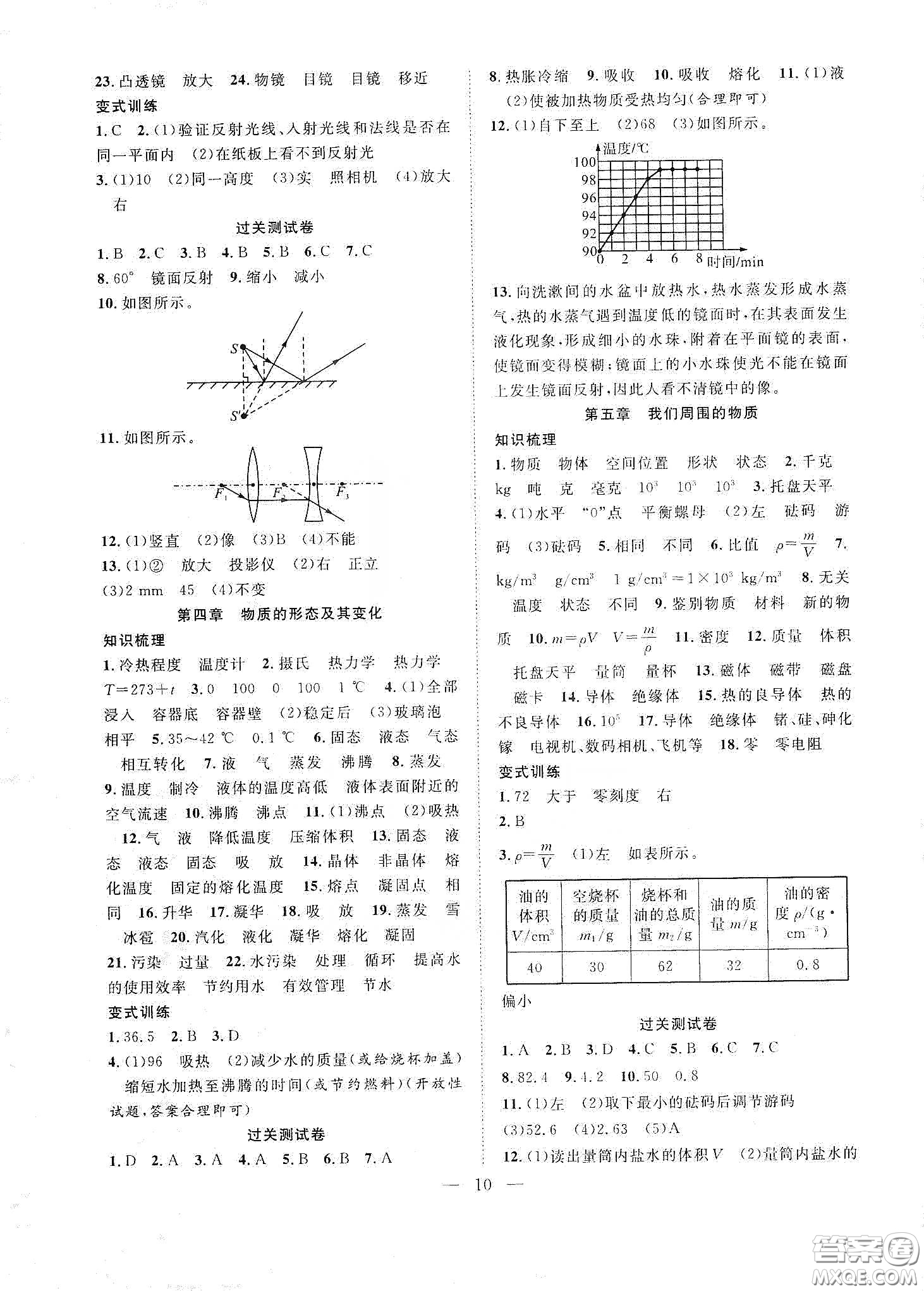 南方出版社2020新活力總動員暑假年度銜接八年級物理人教版答案