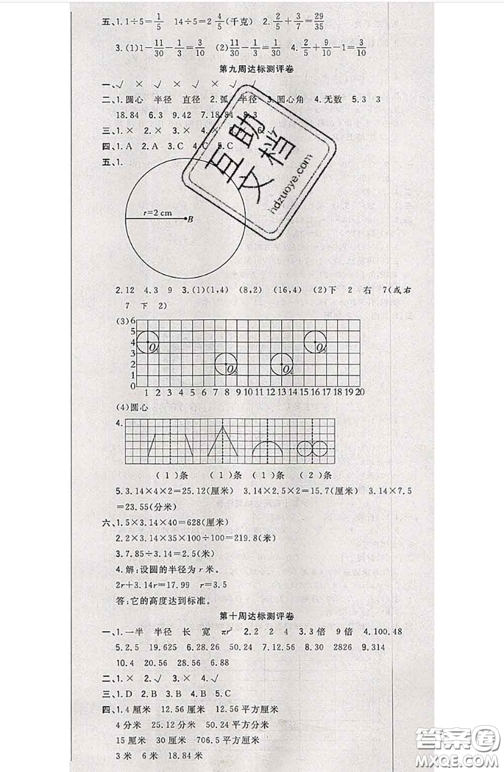 南方出版社2020狀元大考卷五年級(jí)數(shù)學(xué)下冊(cè)蘇教版答案