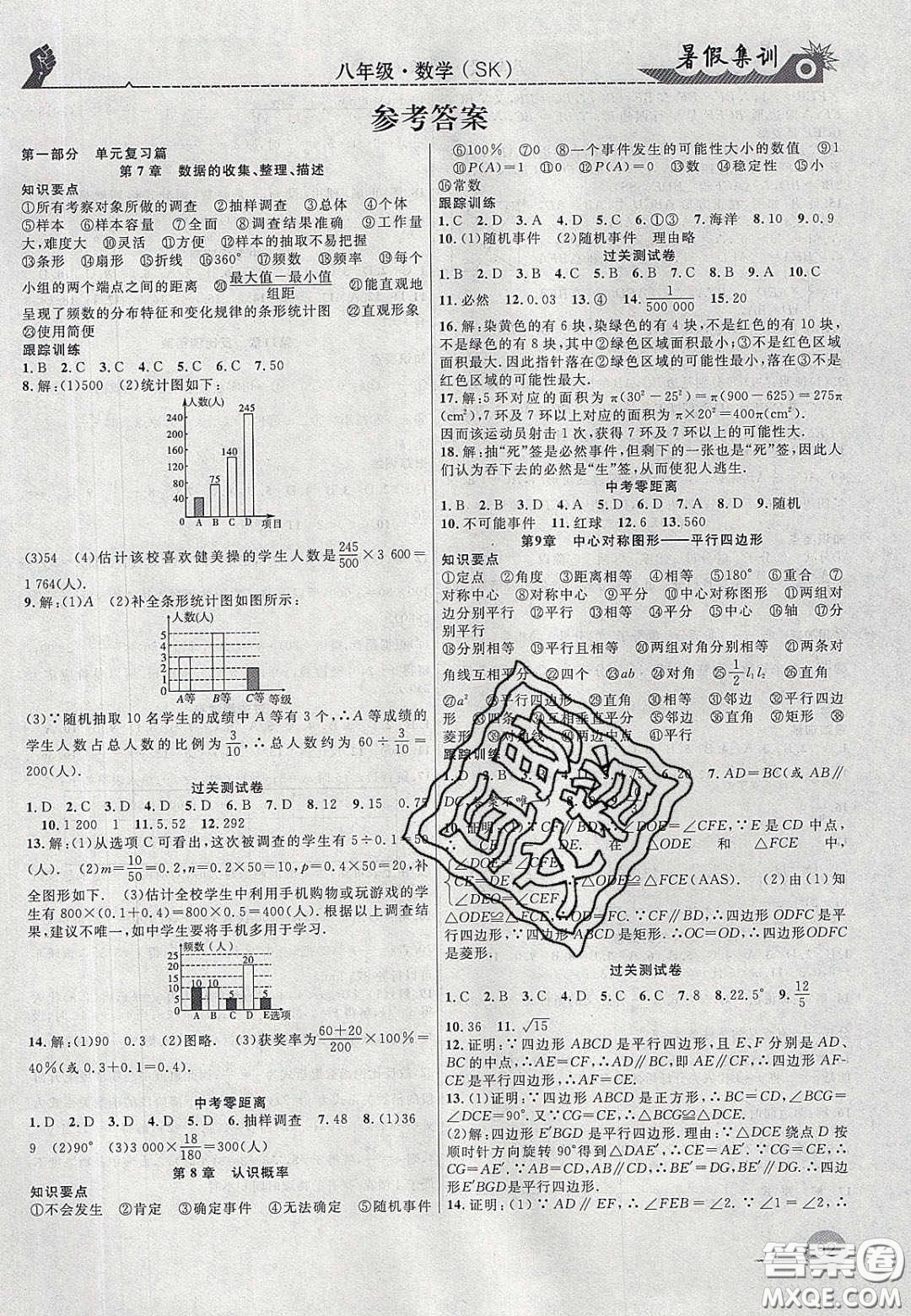 合肥工業(yè)大學(xué)出版社2020暑假集訓(xùn)八年級數(shù)學(xué)蘇科版答案