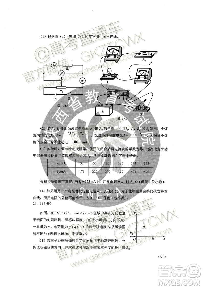 2020年全國高考真題全國II卷理科綜合能力測試試題及答案