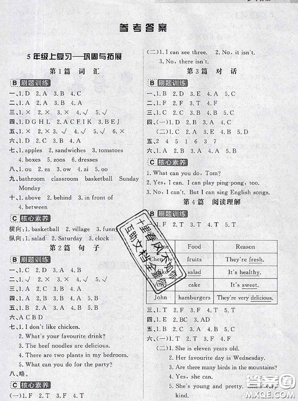 寧波出版社2020新版名師派暑假銜接五升六英語(yǔ)答案