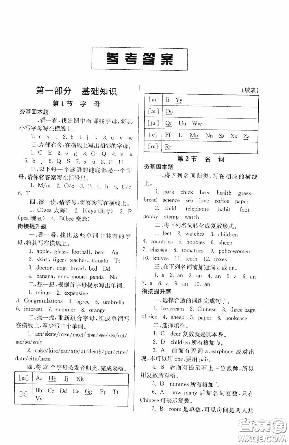 南京大學(xué)出版社2020南大勵(lì)學(xué)搶先起跑暑假銜接教程小升初英語(yǔ)第3版答案