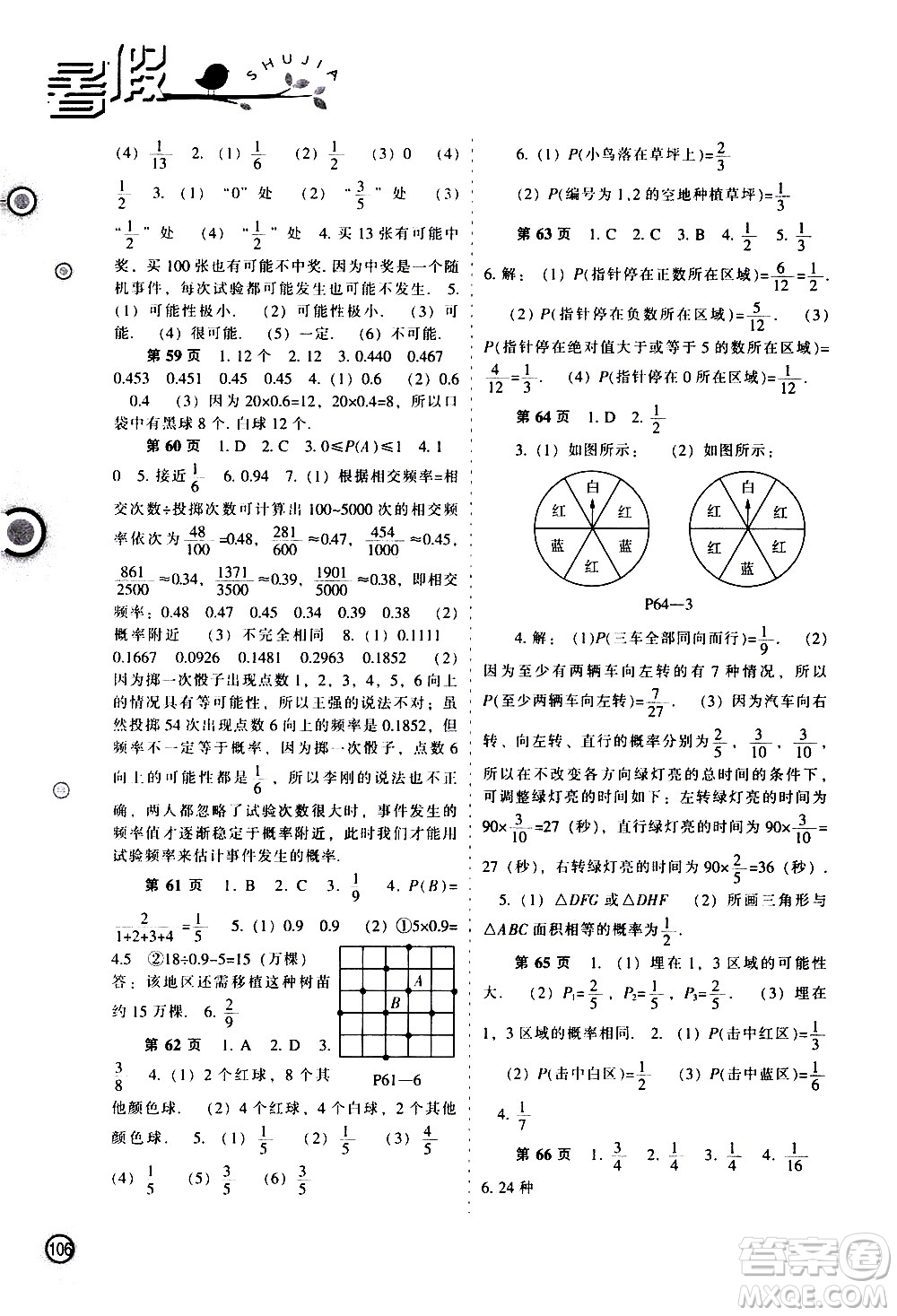 遼海出版社2020年全優(yōu)進階暑假學練手冊七年級理科綜合參考答案