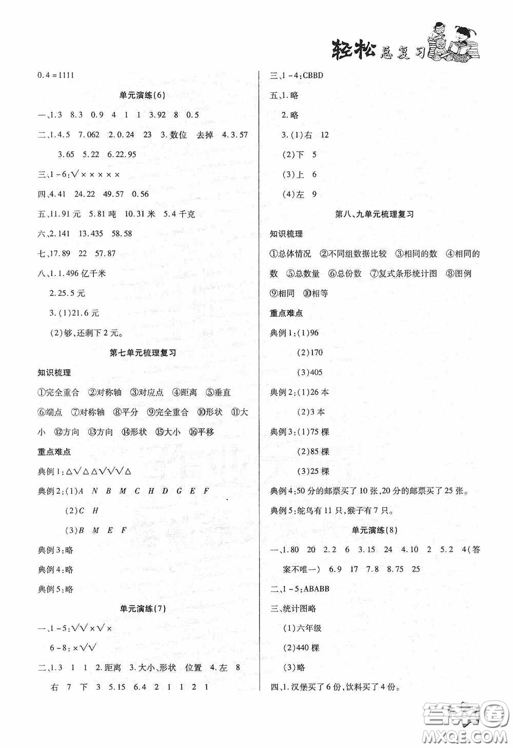 河北科學(xué)技術(shù)出版社2020輕松總復(fù)習(xí)假期作業(yè)輕松暑假四年級(jí)英語PEP版答案