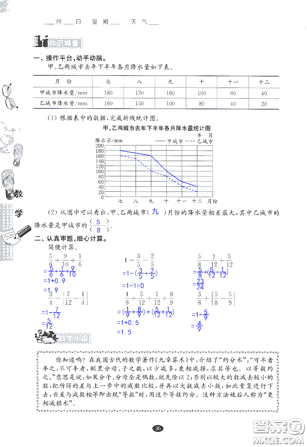 江蘇鳳凰教育出版社2020過好暑假每一天小學(xué)五年級答案