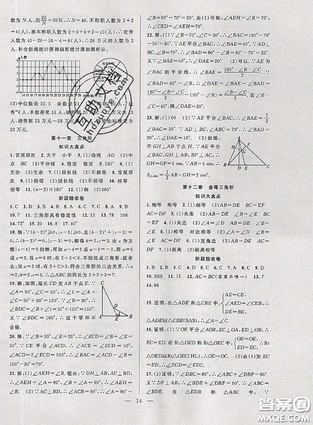 2020年快樂暑假假期面對面八年級數(shù)學人教版答案