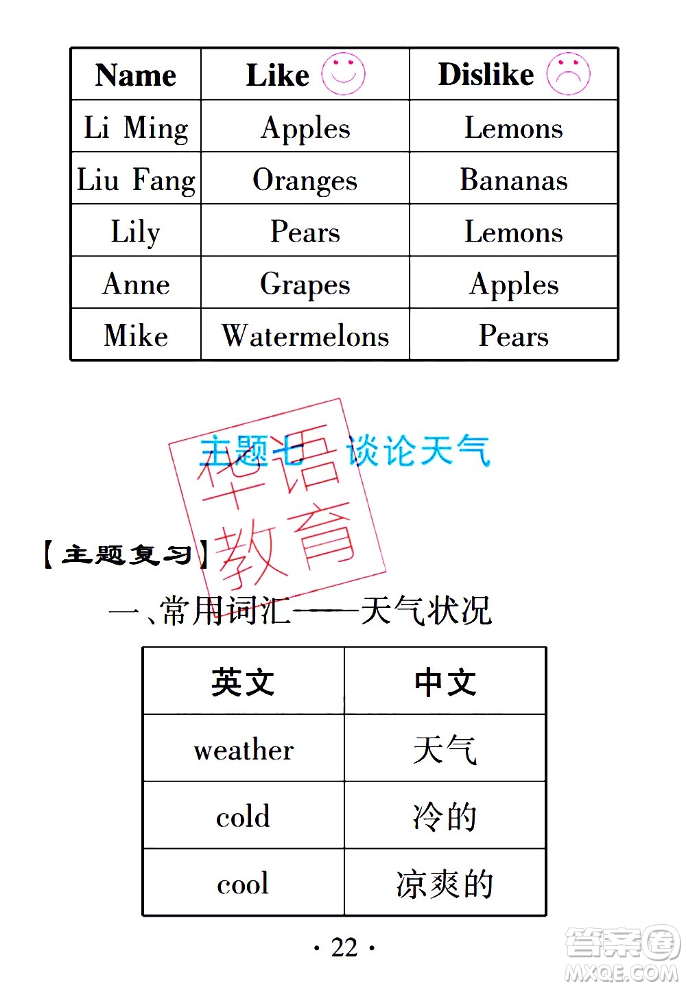 2020年假日知新暑假學習與生活三年級英語學習版參考答案