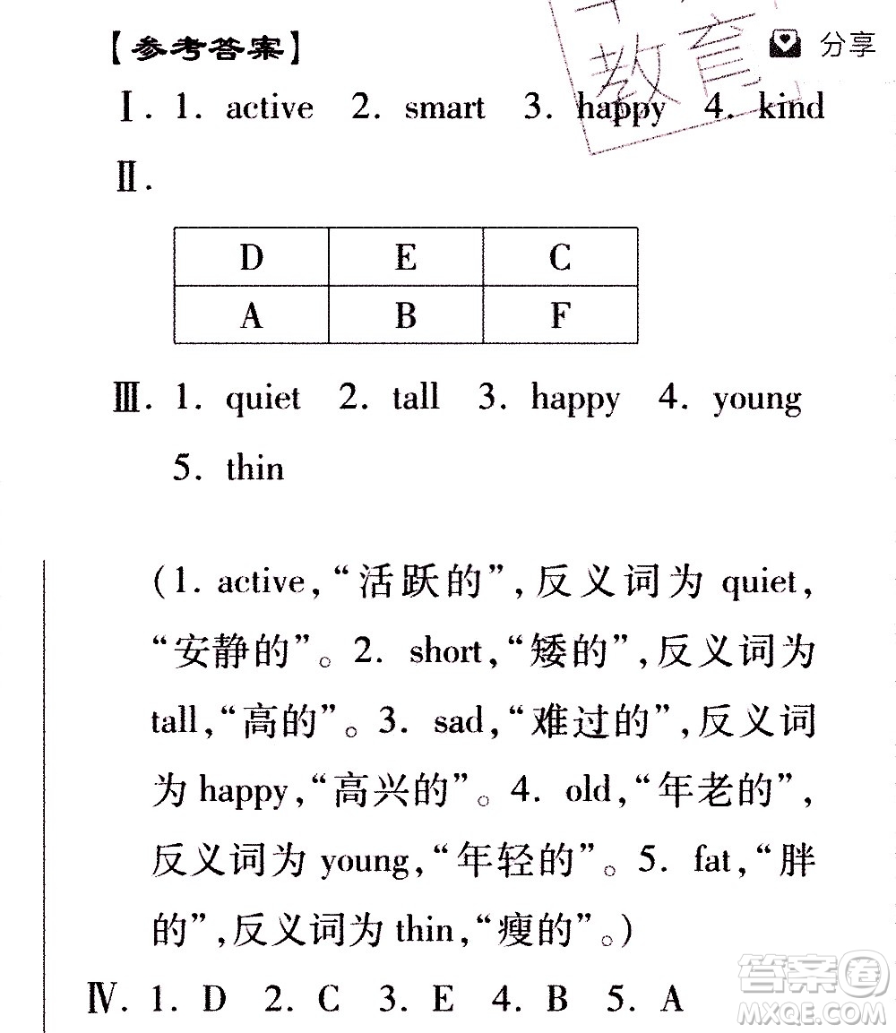 2020年假日知新暑假學(xué)習(xí)與生活五年級(jí)英語(yǔ)學(xué)習(xí)版參考答案