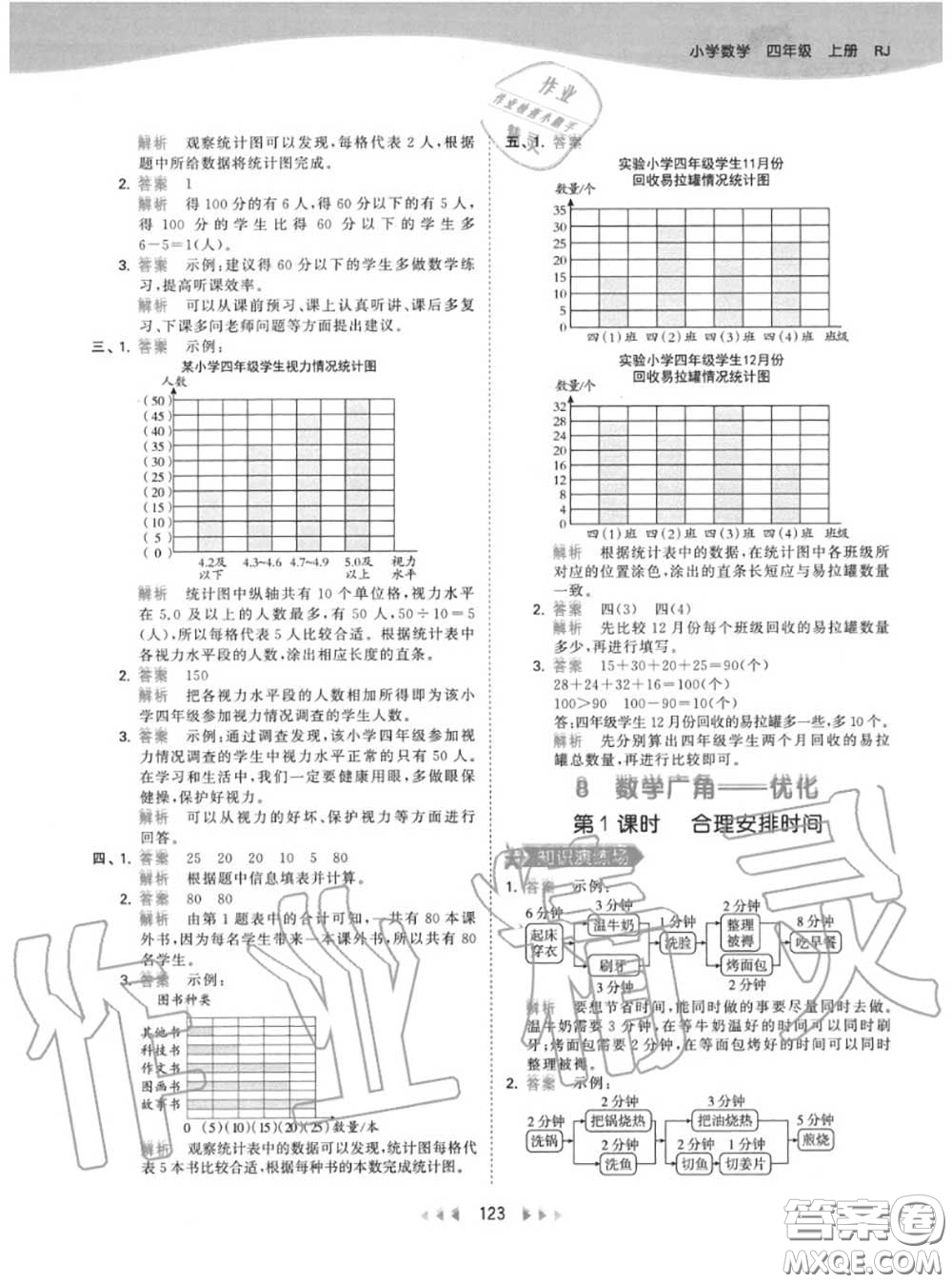 小兒郎2020秋53天天練四年級(jí)數(shù)學(xué)上冊(cè)人教版參考答案