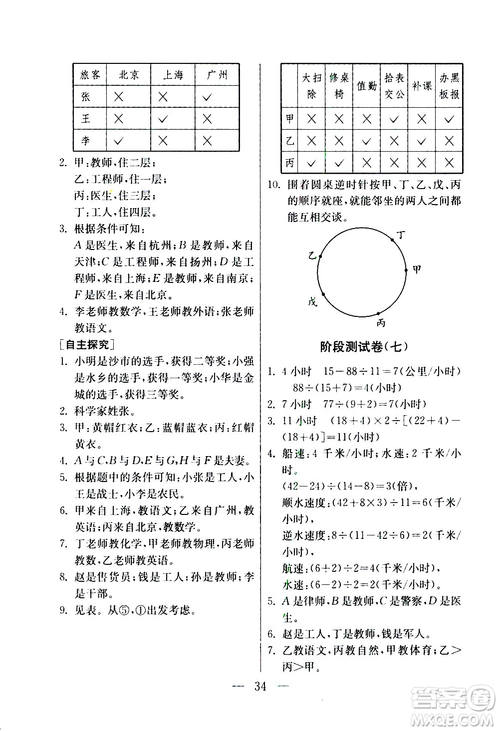 吉林教育出版社2020年小學數(shù)學奧賽課本四年級通用版參考答案