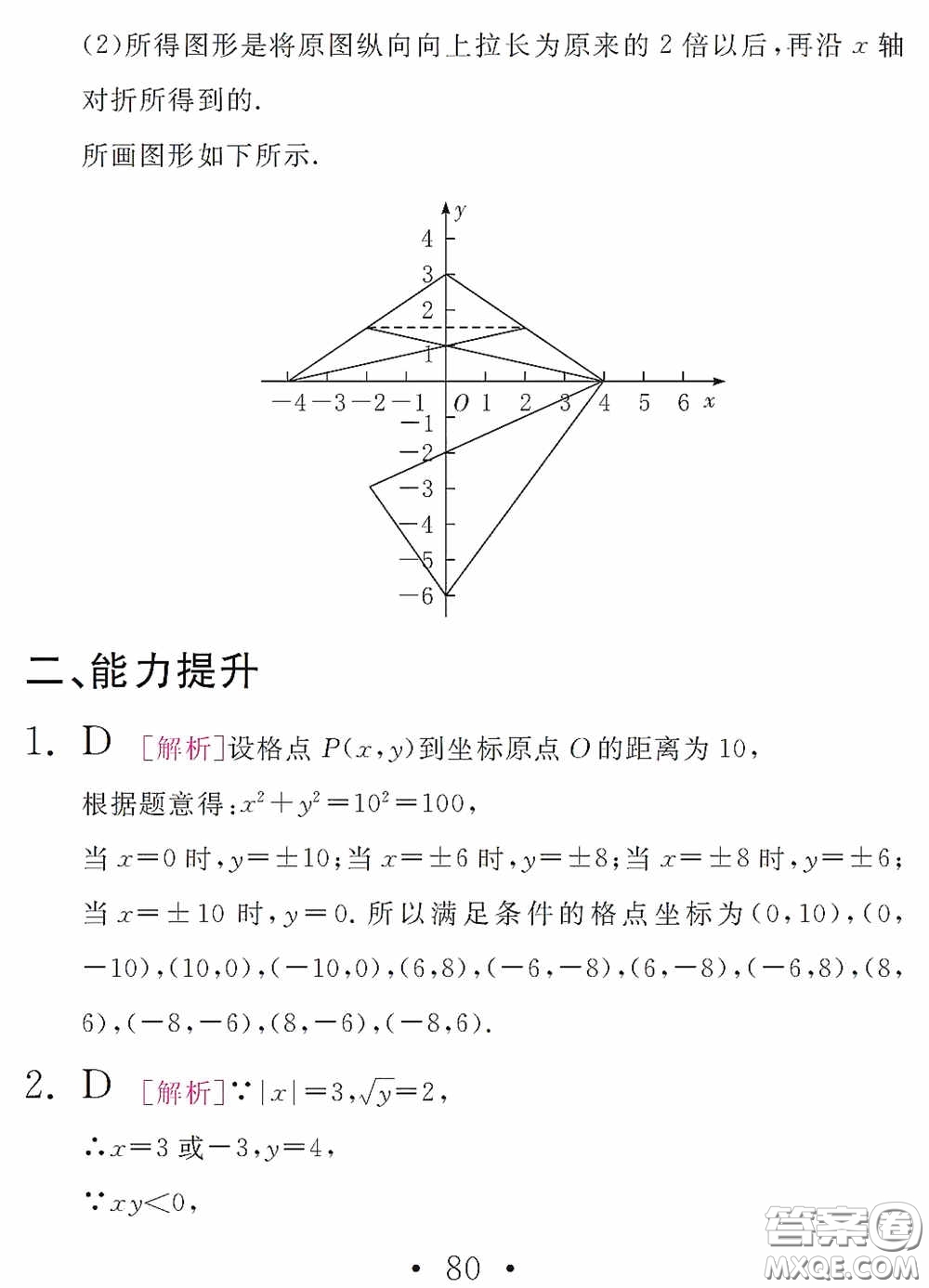 團(tuán)結(jié)出版社2021精彩暑假數(shù)學(xué)八年級(jí)通用版答案