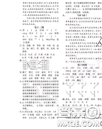 世界圖書(shū)出版社2020秋學(xué)霸作業(yè)二年級(jí)語(yǔ)文上冊(cè)上海地區(qū)專(zhuān)用答案