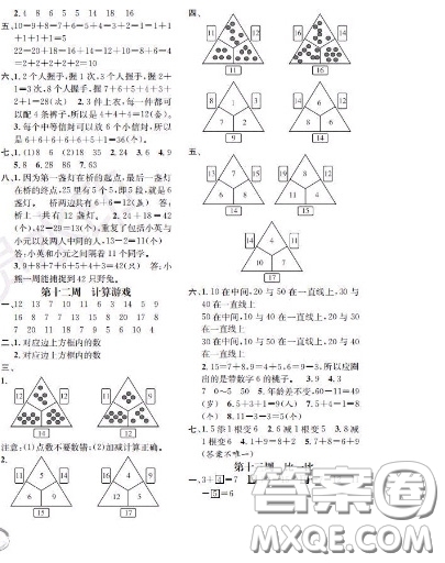 世界圖書出版社2020秋學(xué)霸作業(yè)一年級(jí)數(shù)學(xué)上冊(cè)上海地區(qū)專用答案