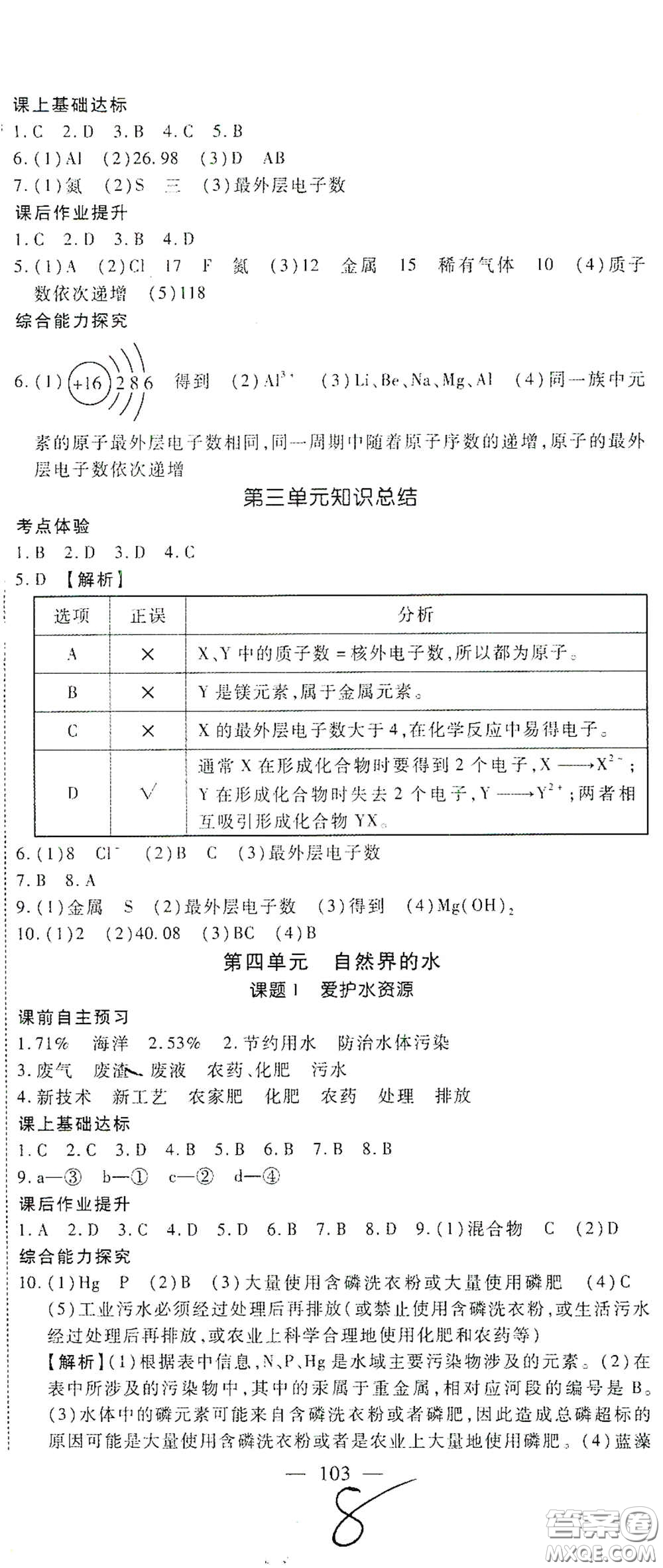 河北大學出版社2020聚能課堂九年級化學答案