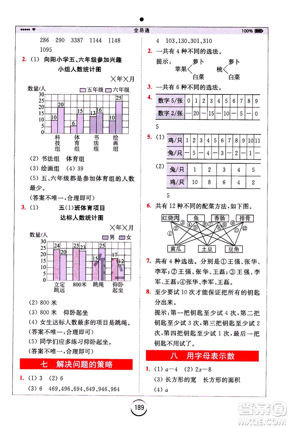 陜西師范大學(xué)出版總社2020秋全易通小學(xué)數(shù)學(xué)五年級(jí)上SJ蘇教版參考答案