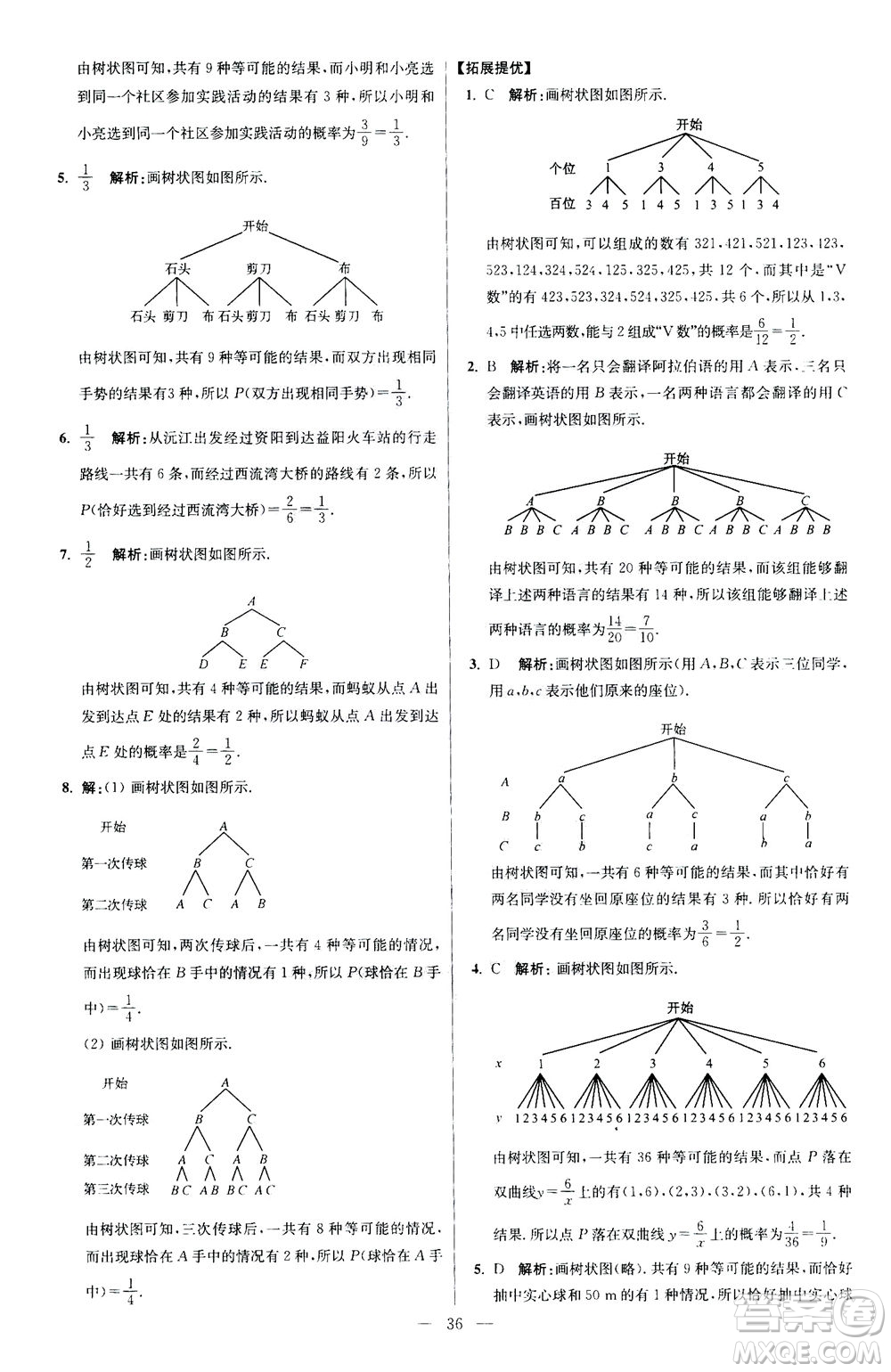 江蘇鳳凰科學(xué)技術(shù)出版社2020秋初中數(shù)學(xué)小題狂做提優(yōu)版九年級(jí)上蘇科版參考答案