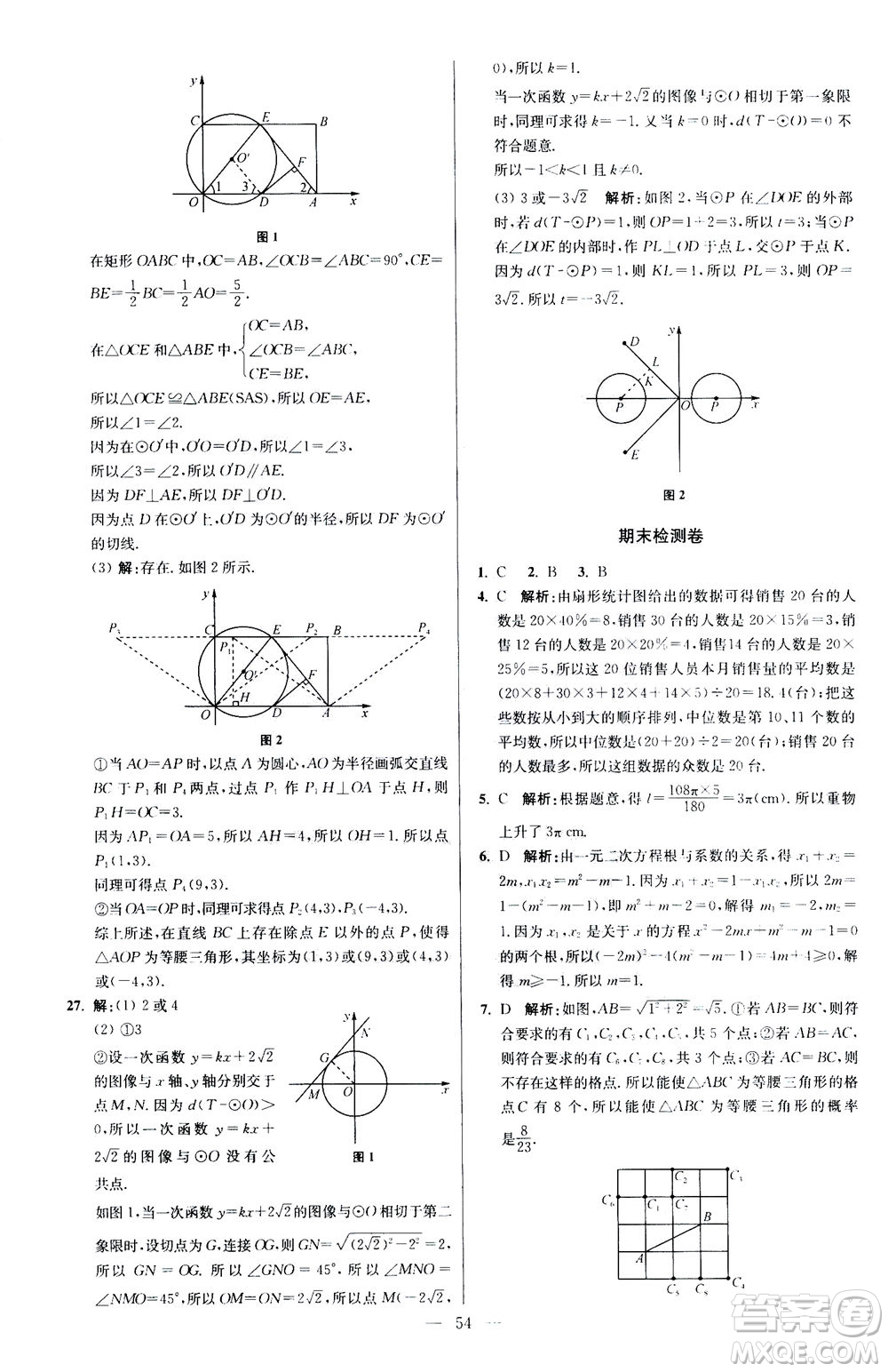 江蘇鳳凰科學(xué)技術(shù)出版社2020秋初中數(shù)學(xué)小題狂做提優(yōu)版九年級(jí)上蘇科版參考答案