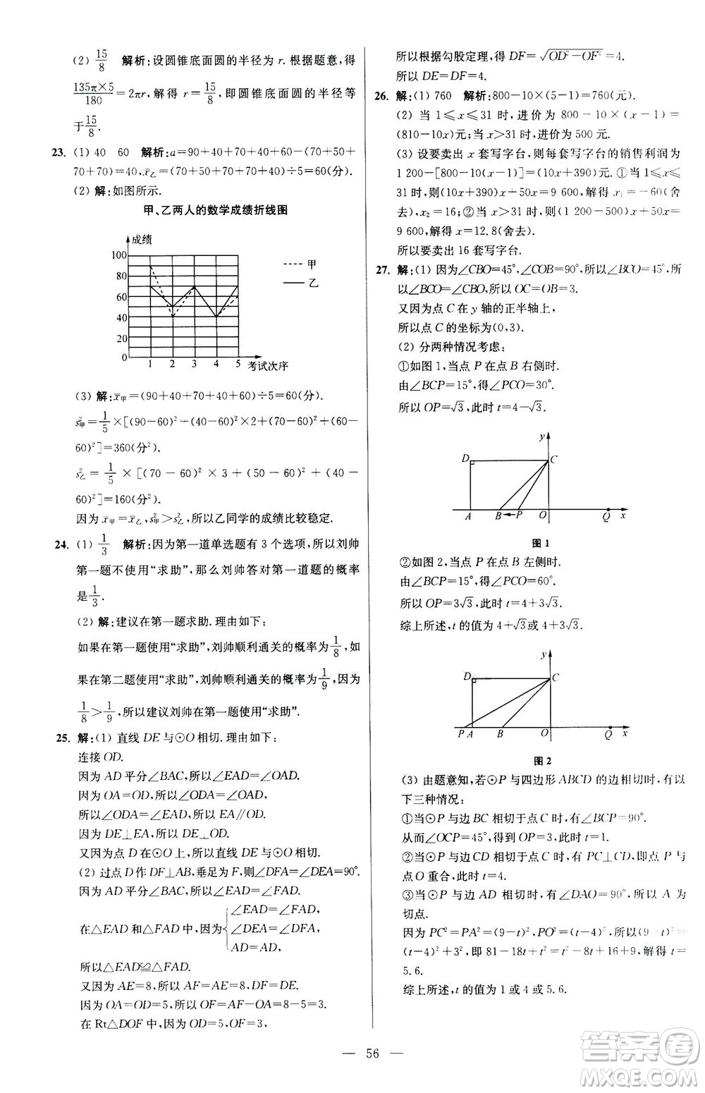 江蘇鳳凰科學(xué)技術(shù)出版社2020秋初中數(shù)學(xué)小題狂做提優(yōu)版九年級(jí)上蘇科版參考答案