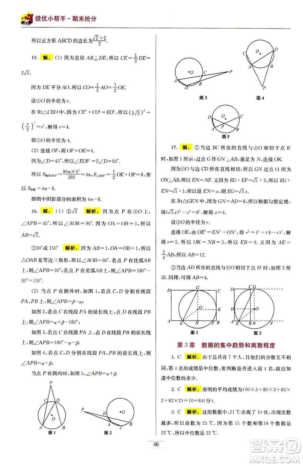 江蘇鳳凰科學(xué)技術(shù)出版社2020秋初中數(shù)學(xué)小題狂做提優(yōu)版九年級(jí)上蘇科版參考答案