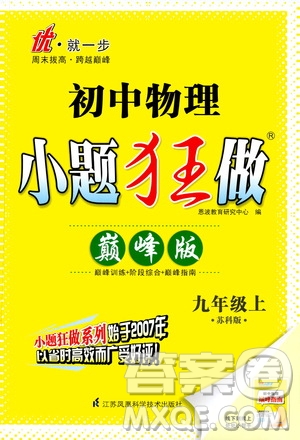 江蘇鳳凰科學(xué)技術(shù)出版社2020秋初中物理小題狂做巔峰版九年級上蘇科版參考答案