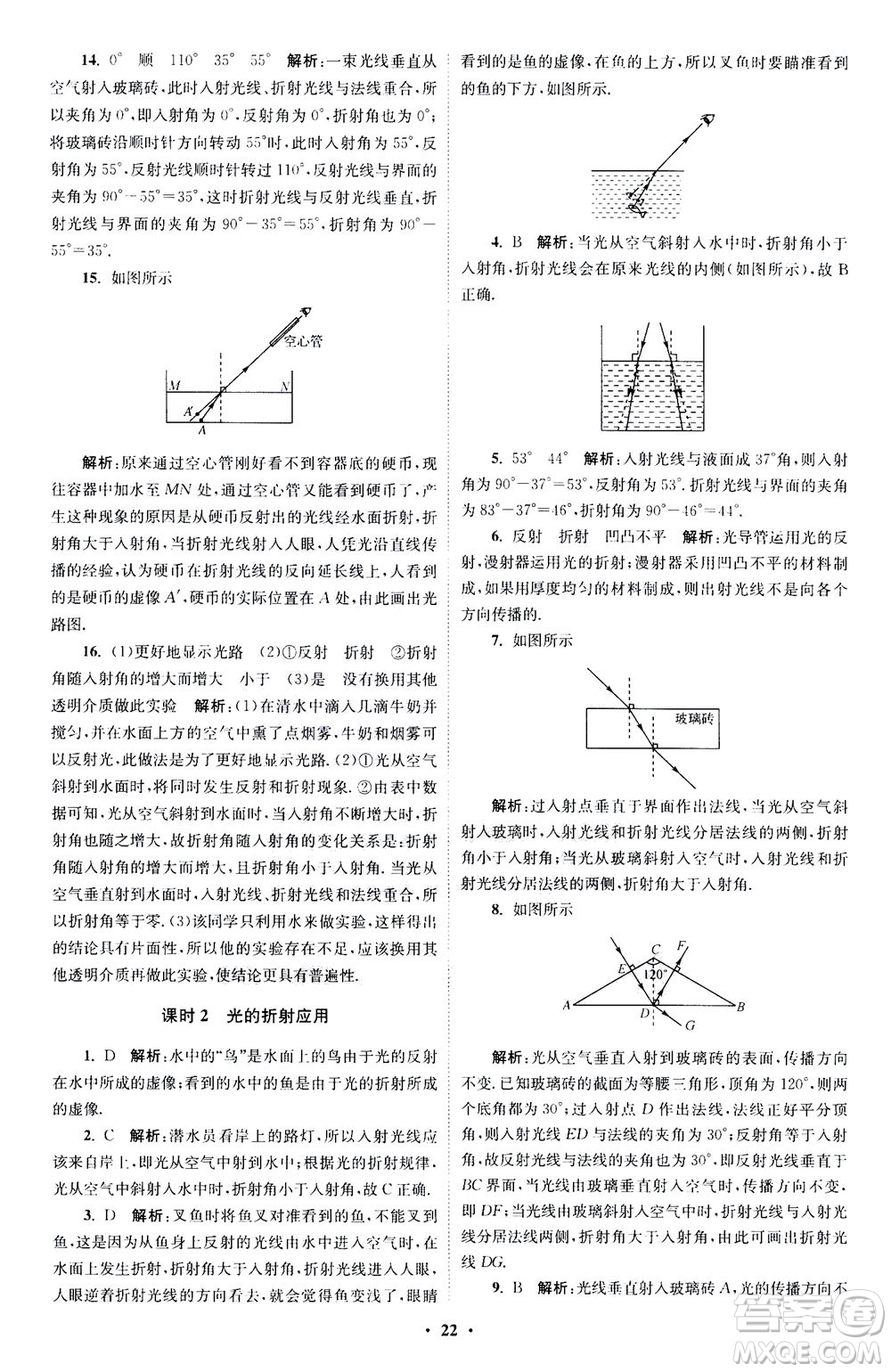 江蘇鳳凰科學技術出版社2020秋初中物理小題狂做巔峰版八年級上蘇科版參考答案