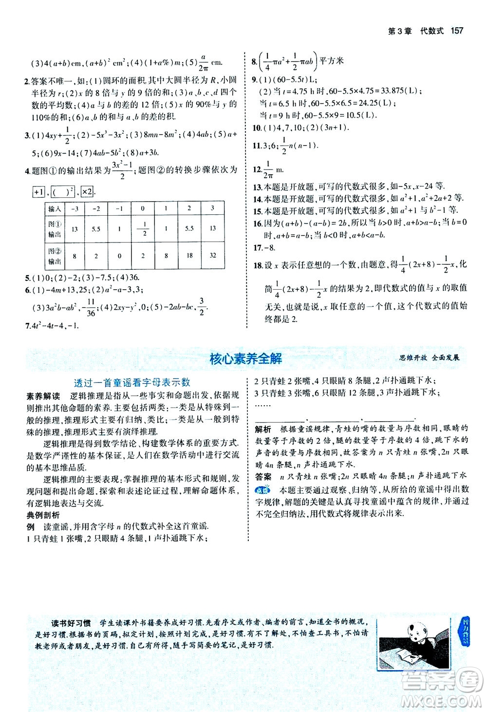 教育科學出版社2020秋5年中考3年模擬全解版初中數(shù)學七年級上冊蘇科版參考答案