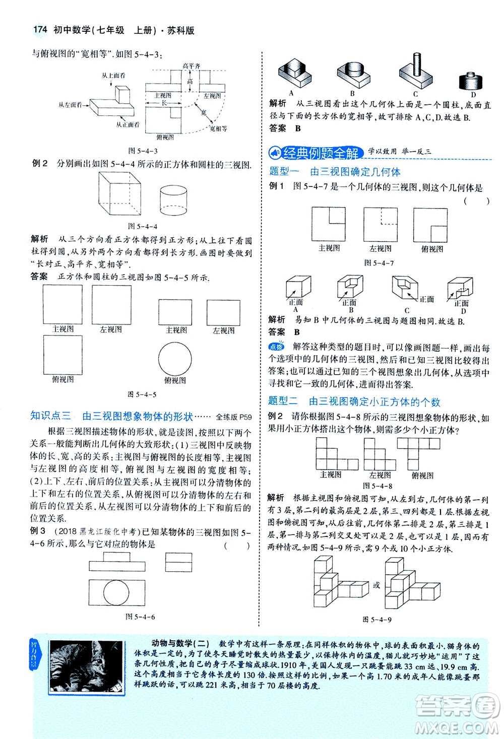 教育科學出版社2020秋5年中考3年模擬全解版初中數(shù)學七年級上冊蘇科版參考答案