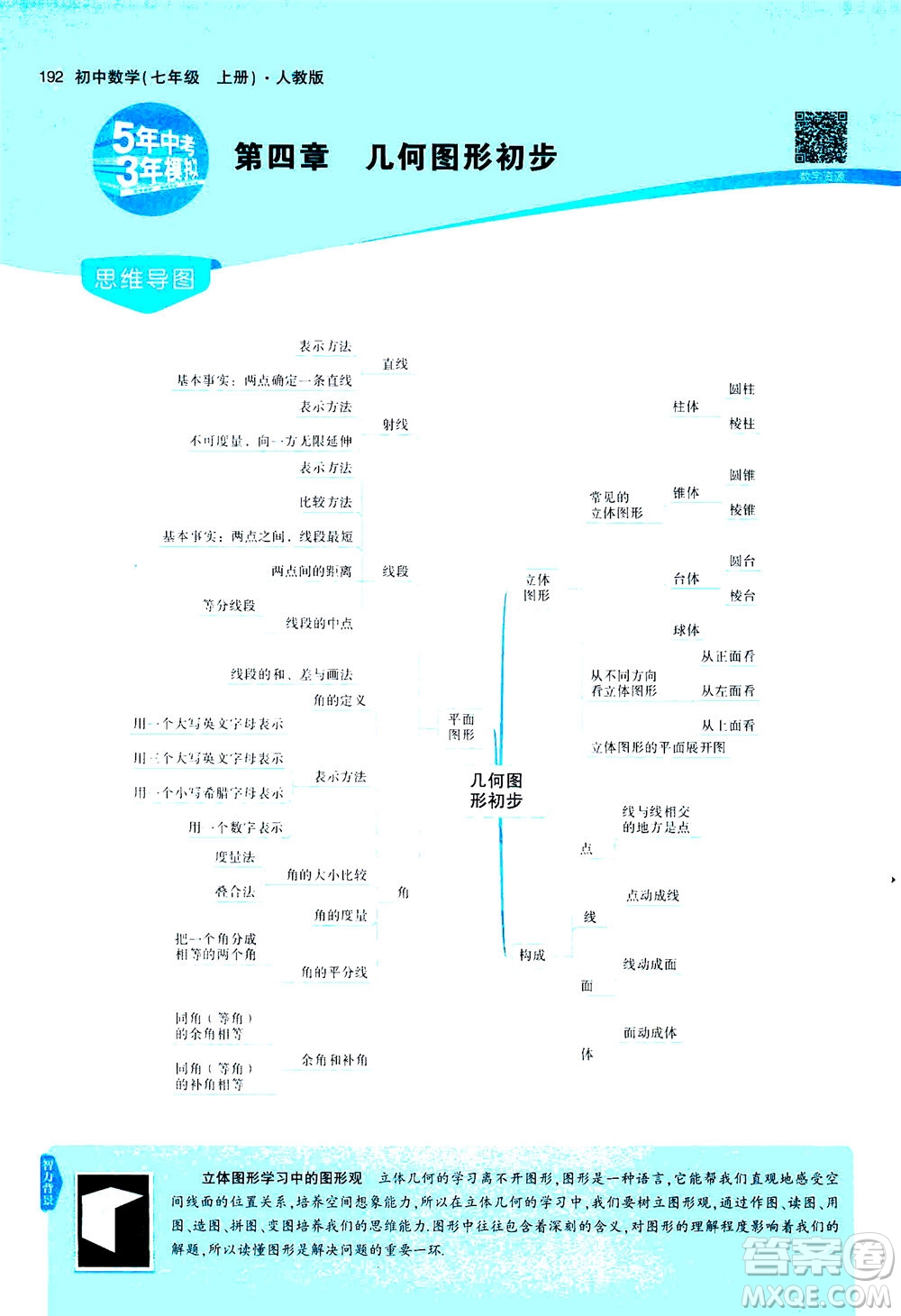 教育科學出版社2020秋5年中考3年模擬全解版初中數學七年級上冊人教版參考答案