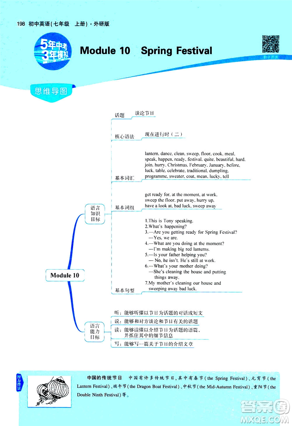 教育科學(xué)出版社2020秋5年中考3年模擬全解版初中英語(yǔ)七年級(jí)上冊(cè)外研版參考答案