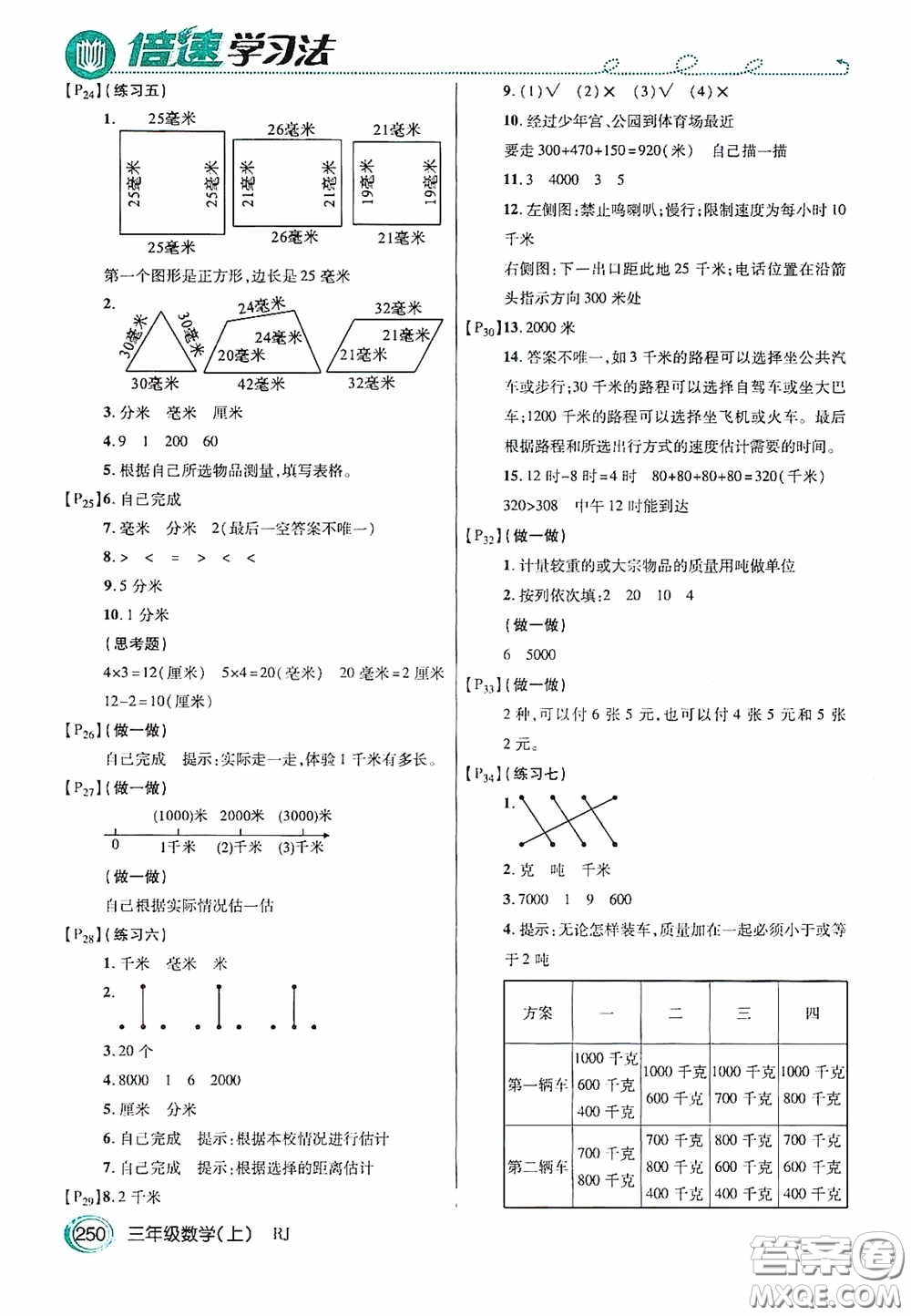 開(kāi)明出版社2020萬(wàn)向思維倍速學(xué)習(xí)法三年級(jí)數(shù)學(xué)上冊(cè)人教版答案