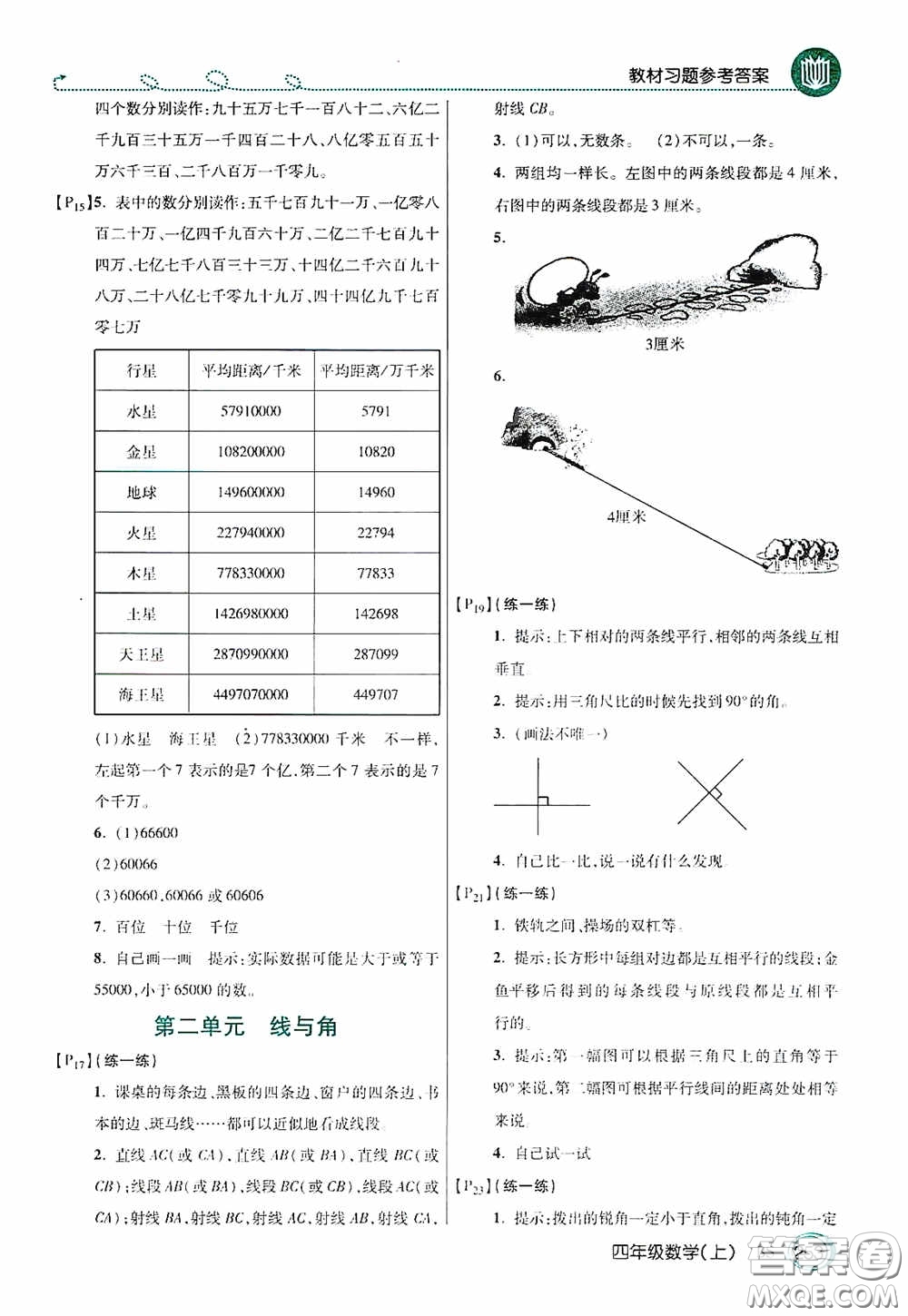 開明出版社2020萬向思維倍速學(xué)習(xí)法四年級數(shù)學(xué)上冊北師大版答案