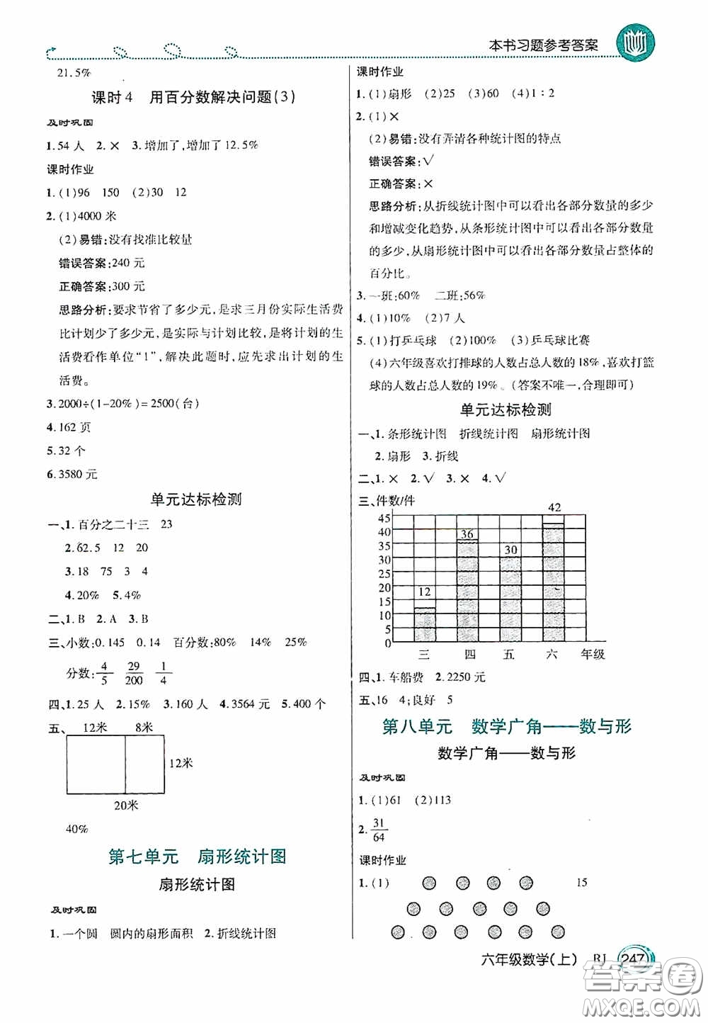 開(kāi)明出版社2020萬(wàn)向思維倍速學(xué)習(xí)法六年級(jí)數(shù)學(xué)上冊(cè)人教版答案