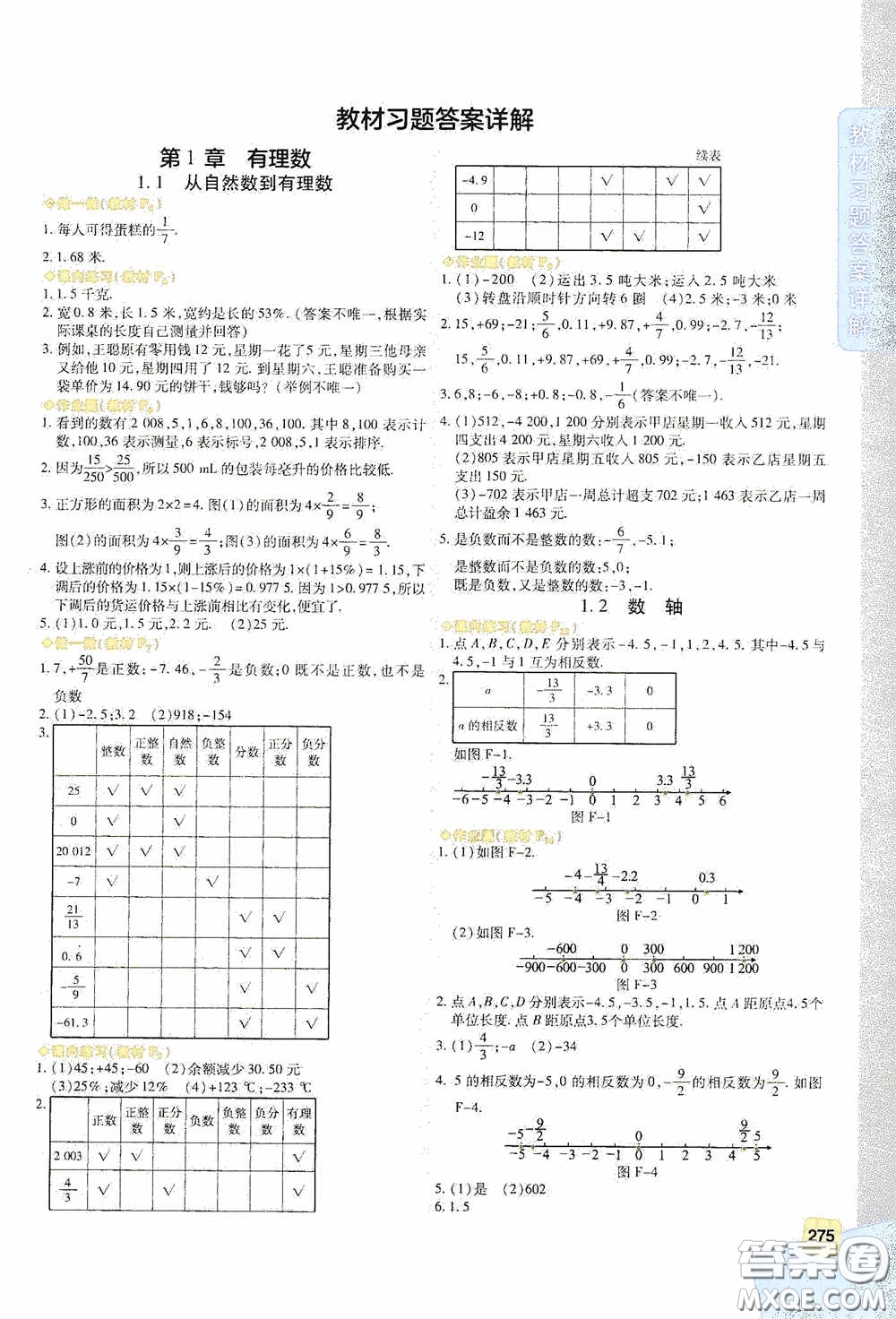 北京出版集團(tuán)公司2020萬(wàn)向思維倍速學(xué)習(xí)法七年級(jí)數(shù)學(xué)上冊(cè)浙教版答案