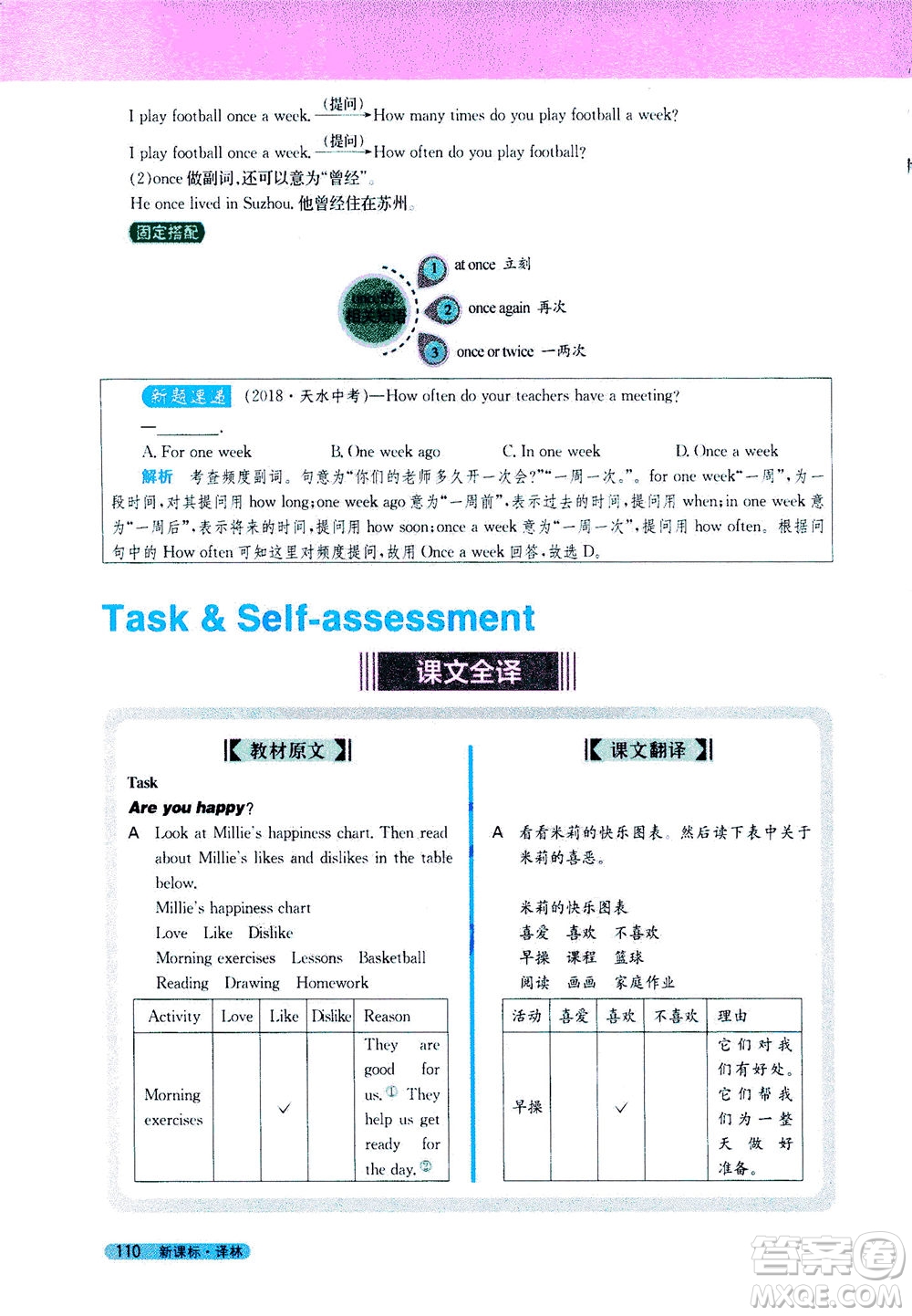 2020秋新教材完全解讀英語七年級上冊新課標(biāo)譯林版參考答案