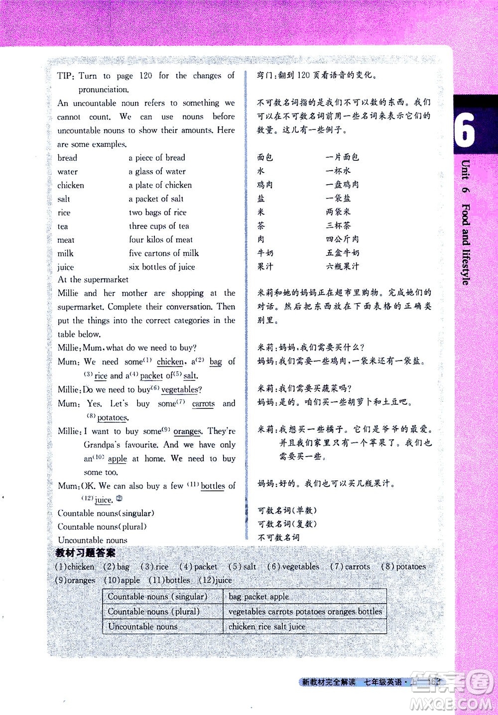 2020秋新教材完全解讀英語七年級上冊新課標(biāo)譯林版參考答案