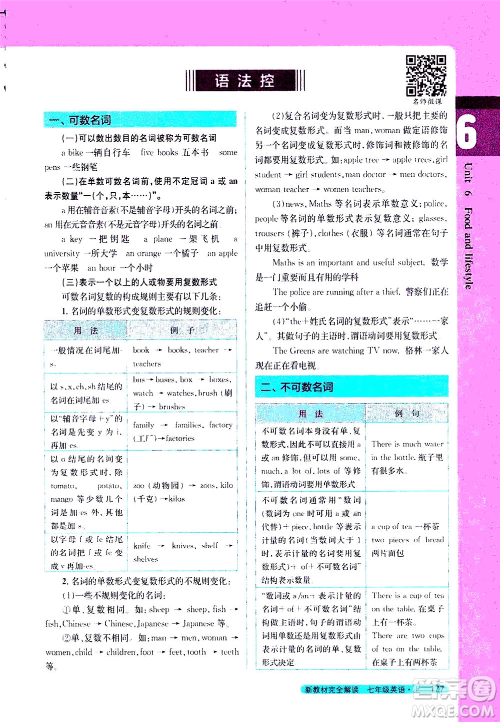 2020秋新教材完全解讀英語七年級上冊新課標(biāo)譯林版參考答案